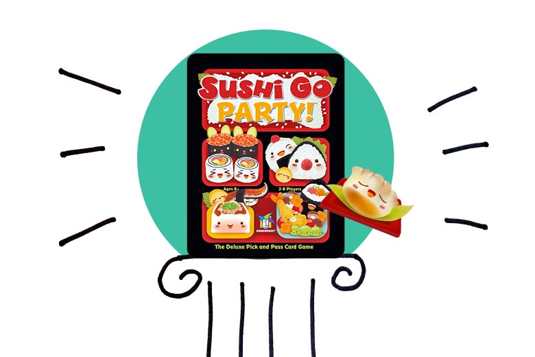 Sushi Go Party! on a pedestal